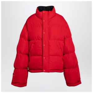 Balenciaga Reversible red and black down jacket in technical twill