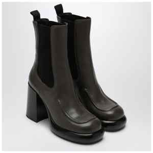 Burberry Chelsea Wedge boot in dark green leather
