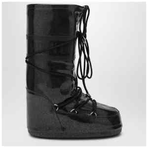 Moon Boot Black Icon Glitter boots