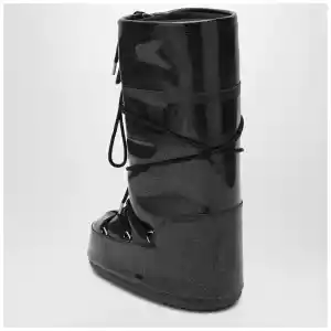 Moon Boot Black Icon Glitter boots