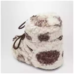 Moon Boot Icon Low curly boot with cow print