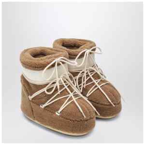 Moon Boot Icon Low boot in camel teddy fabric
