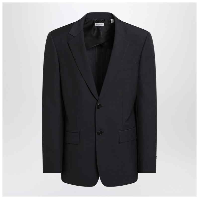 Burberry Navy blue wool blend jacket, theFeinheit