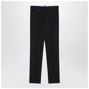 Burberry Classic navy blue wool blend trousers