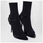 Balenciaga Avenue Sock black sandal in patent leather and mesh