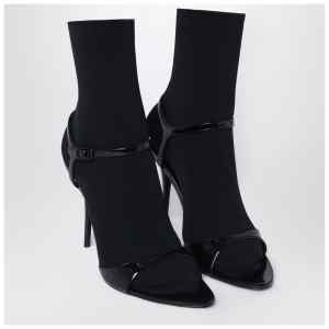 Balenciaga Avenue Sock black sandal in patent leather and mesh