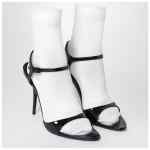 Balenciaga Avenue Sock black sandal in patent leather and mesh