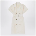 Burberry Ivory trench dress in viscose