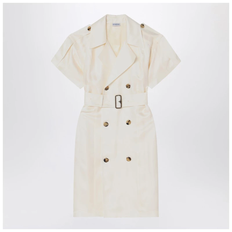 Burberry Ivory trench dress in viscose