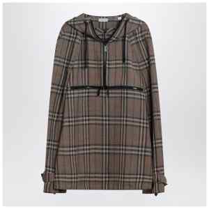 Burberry Half-zip jacket with Check pattern in silk blend
