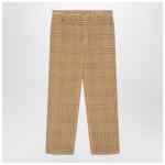 Burberry Sand-coloured check corduroy trousers