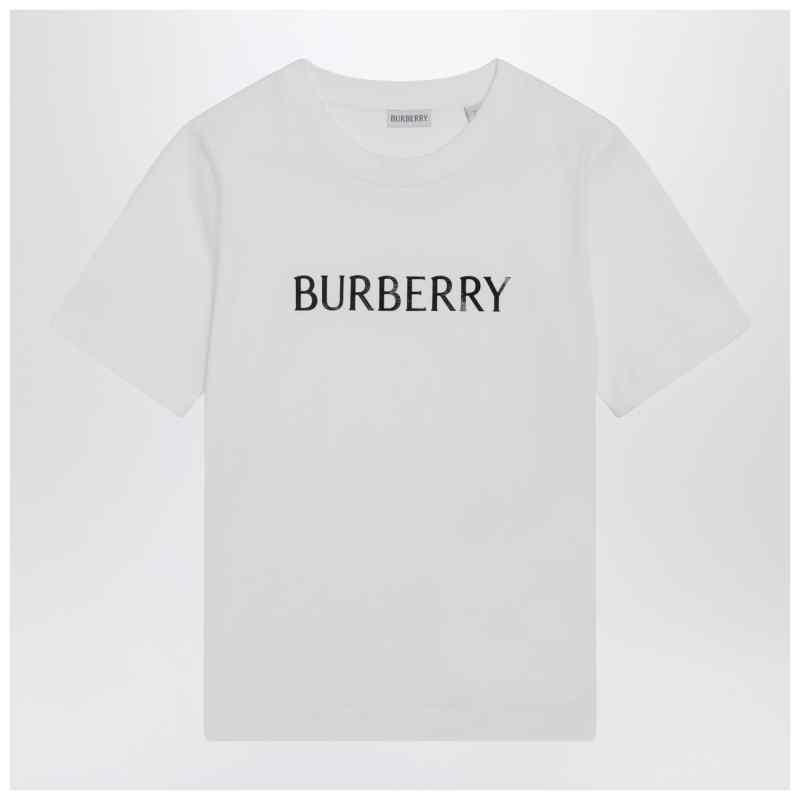 Burberry White T-shirt with logo print, theFeinheit