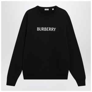Burberry Black slim cotton terry-effect sweatshirt