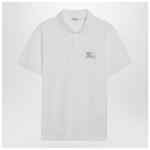 Burberry White cotton polo shirt