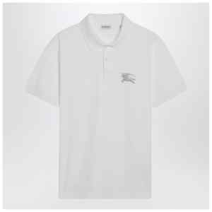 Burberry White cotton polo shirt