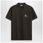 Burberry Dark green cotton polo shirt with EKD