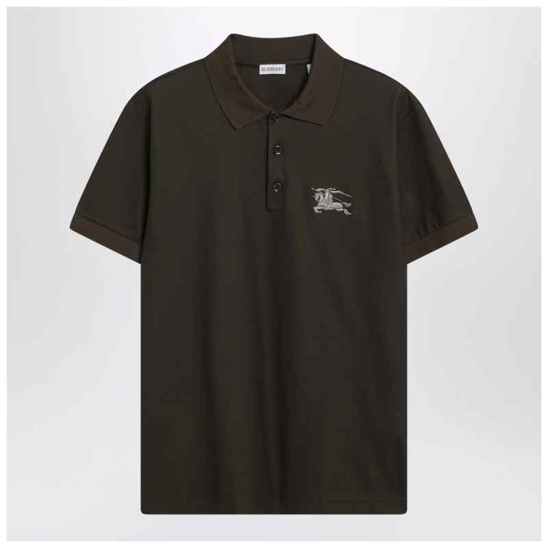 Burberry Dark green cotton polo shirt with EKD, theFeinheit