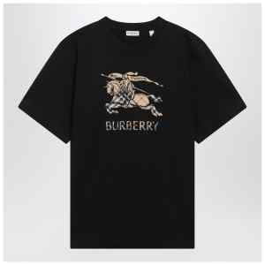 Burberry Black T-shirt with shaded EKD print