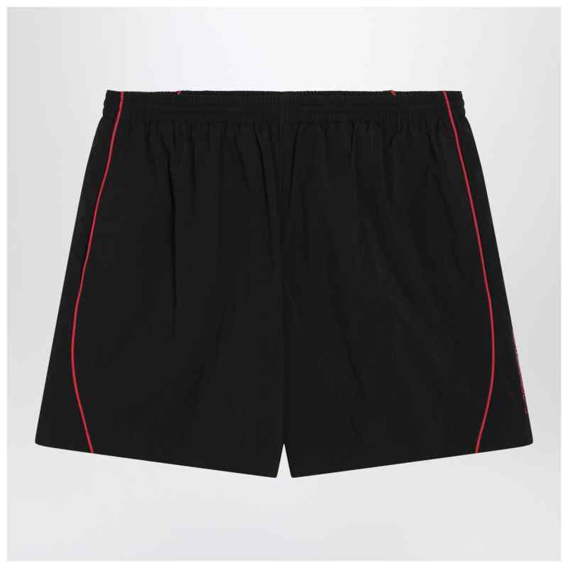 Balenciaga Black technical fabric short with logo Balenciaga Black technical fabric short with logo, theFeinheit