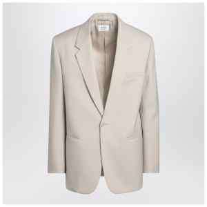Saint Laurent Light beige single-breasted wool jacket