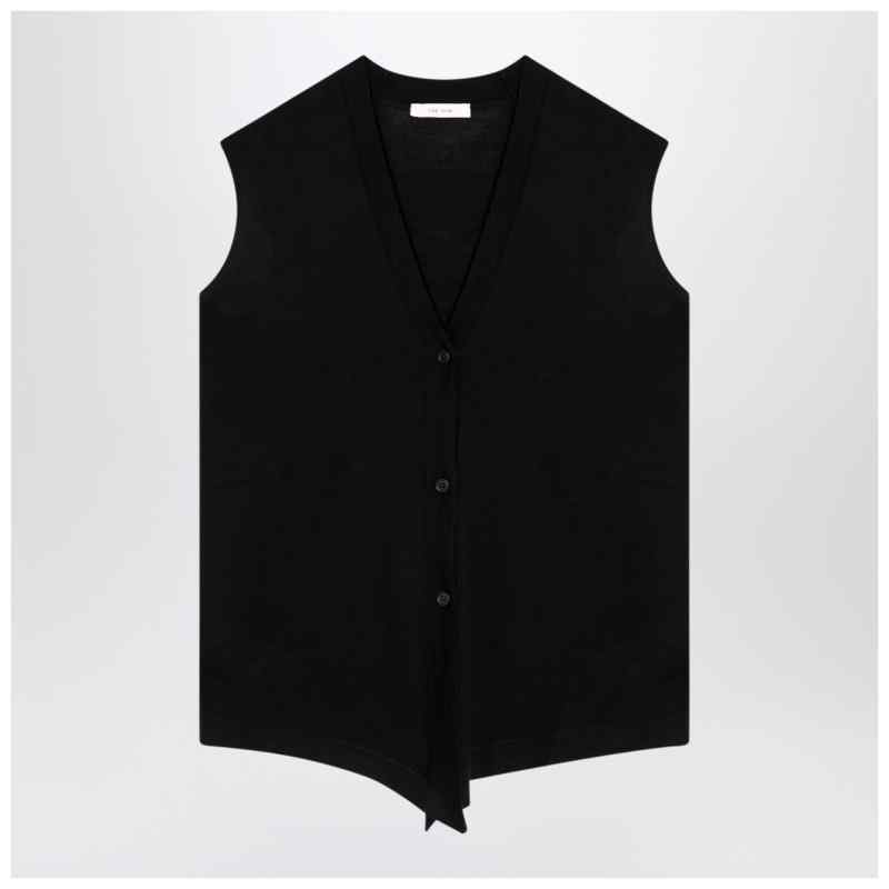 The Row Black wool Waistcoat cardigan, theFeinheit