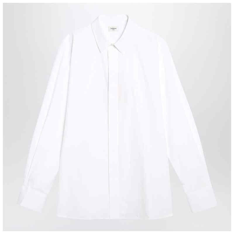 Saint Laurent White Cassandre shirt in cotton, theFeinheit