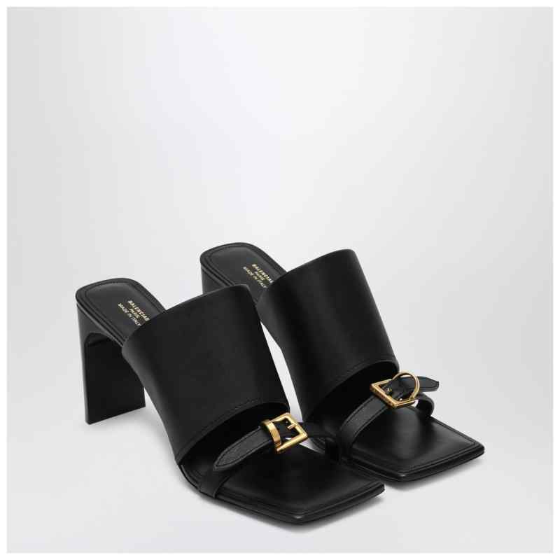 Balenciaga Black leather Bel Air sandals, theFeinheit
