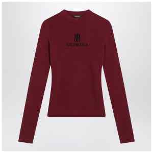 Balenciaga Ribbed burgundy Nano BB sweater