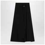 Balenciaga Draped black skirt in crêpe