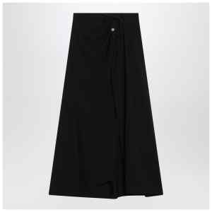 Balenciaga Draped black skirt in crêpe