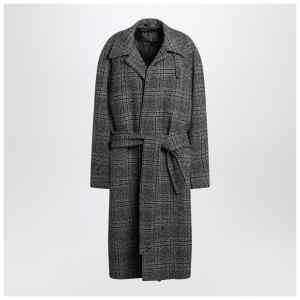 Balenciaga Raglan One Layer coat in black/grey check