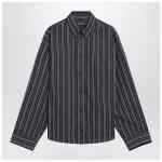 Balenciaga Navy blue striped cotton shirt