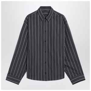 Balenciaga Navy blue striped cotton shirt
