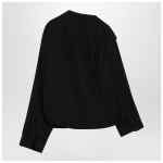 Balenciaga One-shoulder black shirt in poplin