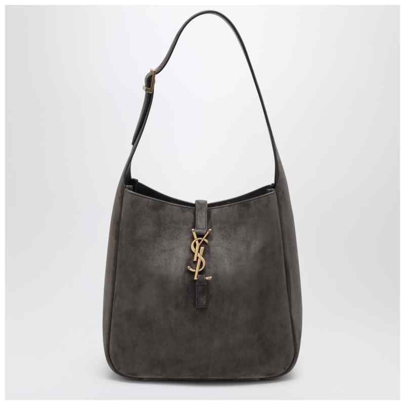 Saint Laurent Small Le 5 &Agrave; 7 grey suede bag, theFeinheit
