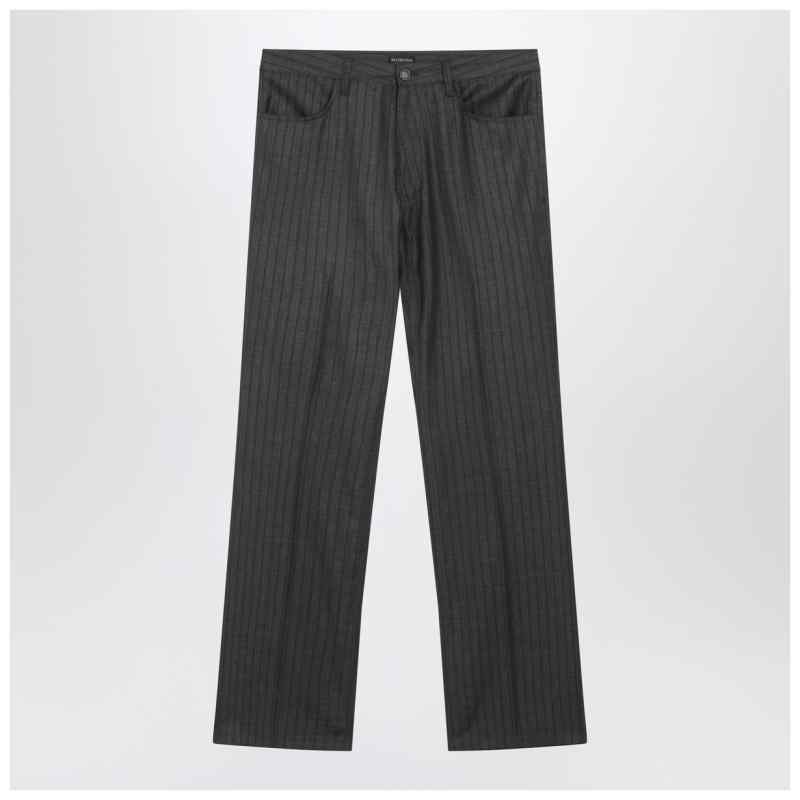 Balenciaga Grey pinstripe wool pants, theFeinheit