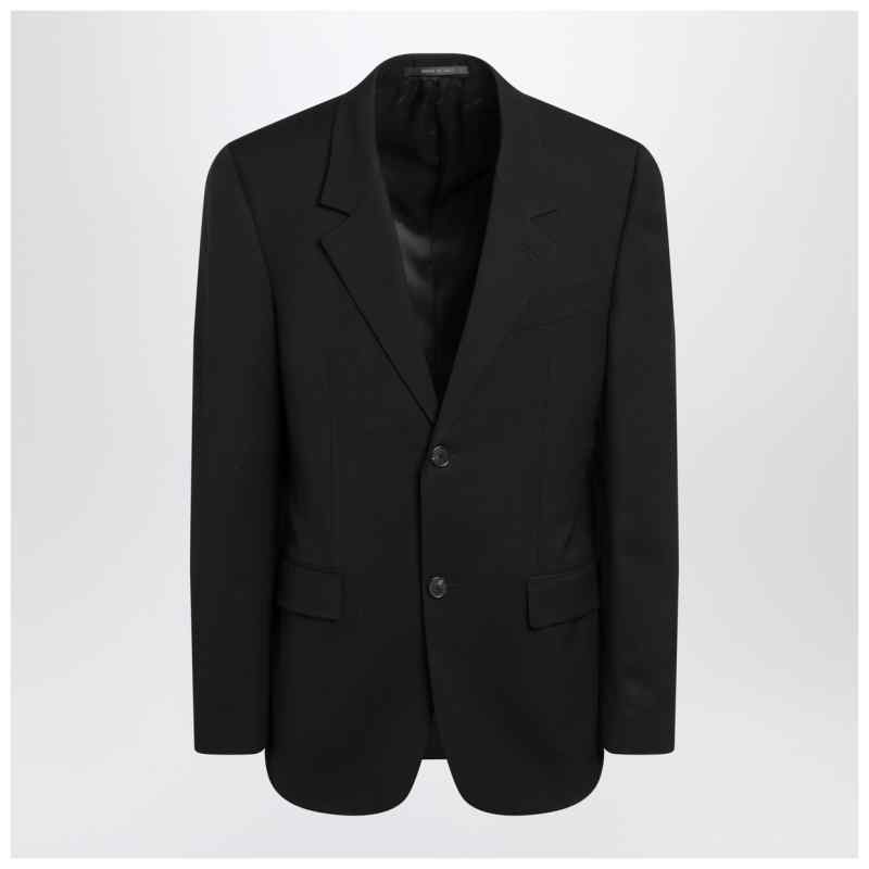 Balenciaga Black single-breasted wool jacket, theFeinheit