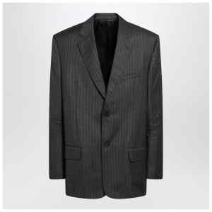 Balenciaga Grey pinstripe wool single-breasted jacket
