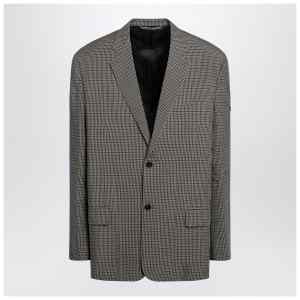 Balenciaga Khaki and brown gingham jacket