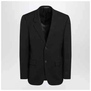 Balenciaga Single-breasted black wool jacket