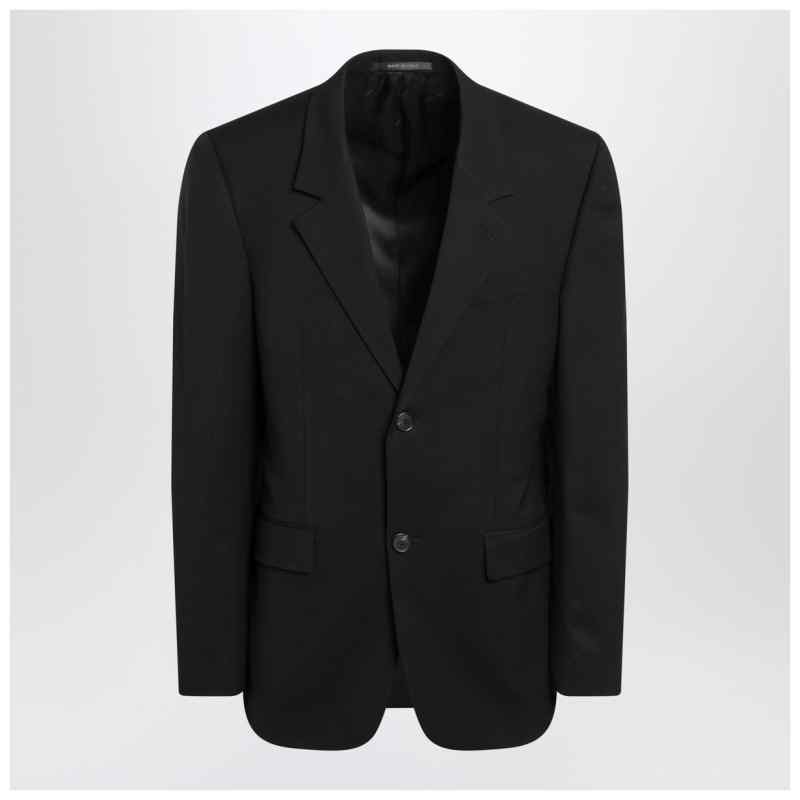Balenciaga Single-breasted black wool jacket, theFeinheit