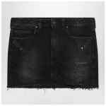 Balenciaga Washed black City mini denim skirt