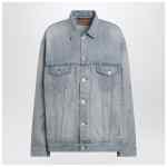 Balenciaga Light blue vintage-effect denim jacket
