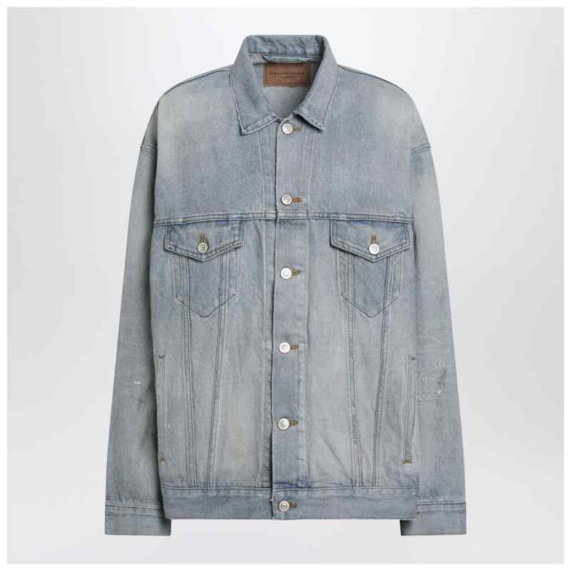 Balenciaga Light blue vintage-effect denim jacket Balenciaga Light blue vintage-effect denim jacket, theFeinheit