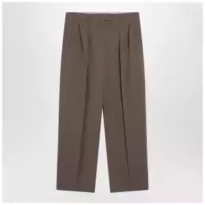 The Row Taupe cotton trousers