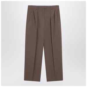 The Row Taupe cotton trousers