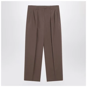 The Row Taupe cotton trousers