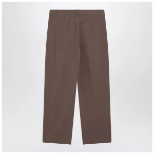 The Row Taupe cotton trousers