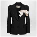 Valentino Black single-breasted jacket with bow