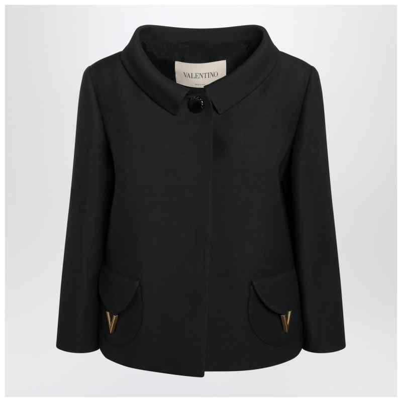 Valentino Black wool-silk jacket, theFeinheit